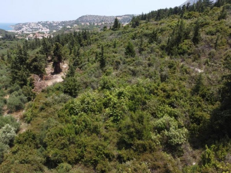 Aspro Kreta, Aspro: Atemberaubende Aussicht – Grundstück zum Verkauf mit Baugenehmigung Grundstück kaufen